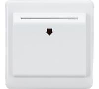 Knightsbridge CUCARD White Curved Edge 32A 1G Key Card Switch