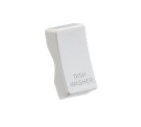 Knightsbridge CUDISH White Curved Edge Rocker Cover "DISHWASHER"