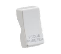 Knightsbridge CUFRID White Curved Edge Rocker Cover "FRIDGE FREEZER"