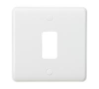 Knightsbridge CUG1 White Curved Edge 1G Grid Faceplate