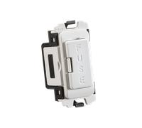 Knightsbridge CUGM15 White Curved Edge 13A Fuse Holder Module