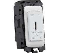 Knightsbridge CUGM19K White Curved Edge 10A Fan Isolator Key Switch Module