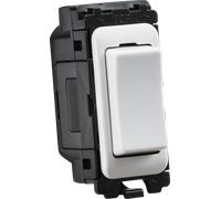 Knightsbridge CUGM23 White Curved Edge 20AX 2-way Retractive Switch Module (Centre Off)