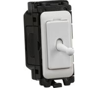 Knightsbridge CUGM2TOG White Curved Edge 20AX 1G 2-Way SP Grid Toggle Switch