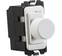 Knightsbridge CUGMDS White Curved Edge 6A 1G 2-Way Dummy Dimmer Switch