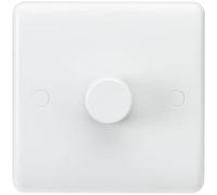Knightsbridge Curved Edge 1G 40-400W Dimmer - White - CU2161