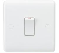 Knightsbridge Curved edge 20A DP Switch - White - CU8341