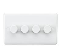 Knightsbridge Curved Edge 4G 40-400W Dimmer - White - CU2164