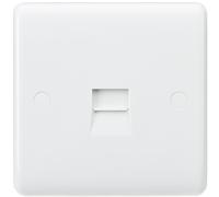Knightsbridge CU7300 White Curved Edge Telephone Master Socket