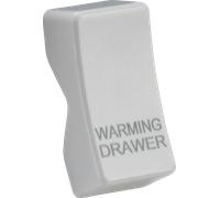 Knightsbridge CUWARM White Curved Edge Rocker Cover "WARMING DRAWER"