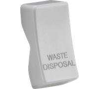 Knightsbridge CUWASTE White Curved Edge Rocker Cover "WASTE DISPOSAL"