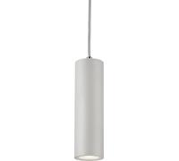 Knightsbridge Dasan Single Long Fixed Round White Pendant