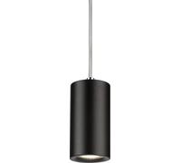 Knightsbridge Dasan Single Short Fixed Round Black Pendant