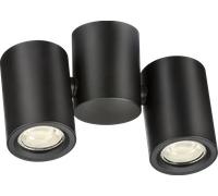 Knightsbridge DEA2TRB Dee Twin Surface Adjustable Round Spotlight Black