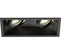 Knightsbridge DIC2TSB Dipa Twin Tilt Square Anti-Glare Downlight Black