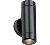 Knightsbridge Ea2Bk Eamon Outdoor Ip54 Polycarbonate Up Down Wall Light In A Black Finish