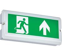Knightsbridge Emergency Exit Bulkhead with Battery Backup, Polycarbonate, 3 W, White