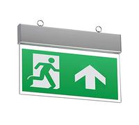Knightsbridge Emergency Exit Sign supplied with Up Arrow legend, 4 W, Green, EMSWING
