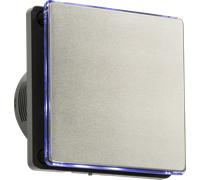 Knightsbridge EX004H 100mm/4 inch LED Backlit Extractor Fan with Humidistat & Overrun Timer - Black & Stainless Steel