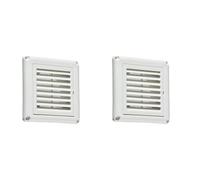 Knightsbridge EX009W 100mm/4 Extractor Fan Grille with Fly Screen-White (Pack of 2)