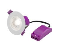 Knightsbridge Fire Rated Downlight, Fixed Mount, 3 CCT Selectable, White Finish, LED Recessed Ceiling Light