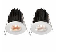KnightsBridge FireKnight 7W IP65 LED 4000K Downlight With White Bezel - Warm White