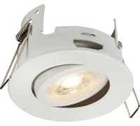 Knightsbridge FireNova IP20 Tilt GU10 Fire-Rated Open-Back Downlight - Matt White
