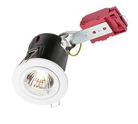 Knightsbridge Fixed GU10 230V 50W IC Fire-Rated Downlight-White, Metal