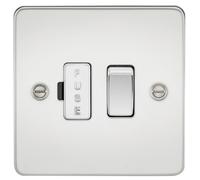 Knightsbridge FP6300PC Flat Plate 13A Switched Fused Spur Unit - Polished Chrome