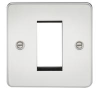 KnightsBridge Flat Plate 1G Modular Faceplate - Polished Chrome
