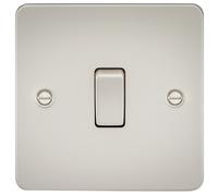 Knightsbridge FP8341PL Flat Plate 20A 1G DP Switch - Pearl