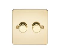 Knightsbridge FP2182PB FP2182 Flat Plate, 230 V, Polished Brass