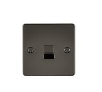 KnightsBridge Flat Plate Telephone extension socket - gunmetal