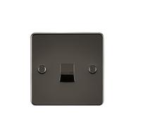 Knightsbridge FP7300GM Flat Plate Telephone Master Socket - Gunmetal