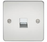 Knightsbridge FP7300PC Flat Plate Telephone Master Socket - Polished Chrome