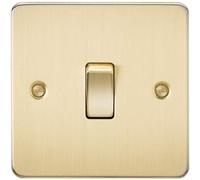 KNIGHTSBRIDGE FP1200BB Flat Plate 10AX 1G Intermediate Switch-Brushed Brass