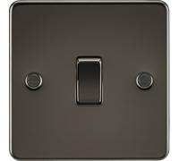 Knightsbridge FP1200GM Flat Plate 10AX 1G Intermediate Switch - Gunmetal