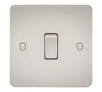 Knightsbridge FP1200PL Flat Plate Intermediate Switch, Pearl, 10AX, 1G