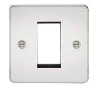 Knightsbridge FP1GPC Flat Plate Modular Faceplate, Polished Chrome, 1G