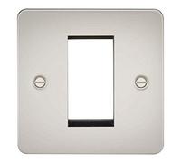 Knightsbridge FP1GPL Flat Plate Modular Faceplate, Pearl, 1G