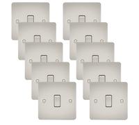 Knightsbridge FP2000PLx10 Flat Plate 10AX 1G 2 Way Switch - Pearl (10 Pack)