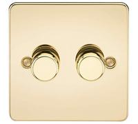 Knightsbridge FP2182PB FP2182 Flat Plate, 230 V, Polished Brass