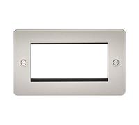 Knightsbridge FP4GPL Flat Plate Modular Faceplate, Pearl, 4G
