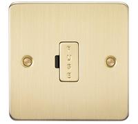 Knightsbridge FP6000BB Brushed Brass FPAV6000BB Flat Plate 13A Fused Spur Unit, 230 V