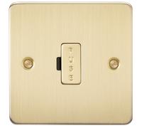 Knightsbridge FP6000BB Flat Plate 13A Fused Spur Unit - Brushed Brass