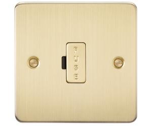 Knightsbridge FP6000BB Flat Plate 13A Fused Spur Unit - Brushed Brass