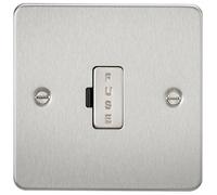 Knightsbridge FP6000BC Flat Plate 13A Fused Spur Unit - Brushed Chrome