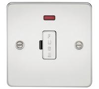 Knightsbridge FP6000NPC 13 A Flat Plate Fused Spur Unit with Neon, Polished Chrome