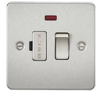 Knightsbridge FP6300NBC FPAV6300NBC Flat Plate 13A Switched Fused Spur Unit with Neon-Brushed Chrome