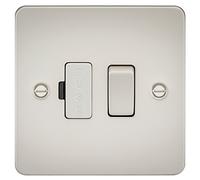 Knightsbridge FP6300PL 13 A Flat Plate Switched Fused Spur Unit, Pearl